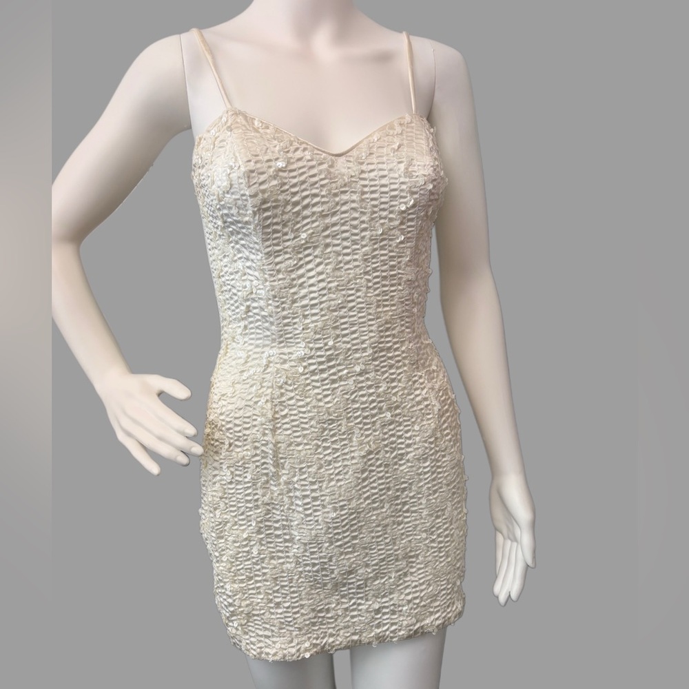 Vintage 90’s Gunne Sax Ivory Mini Party Dress